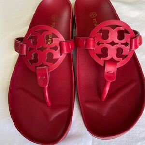 Tory Burch Miller‎ Cloud Women's Red Sandals - 8